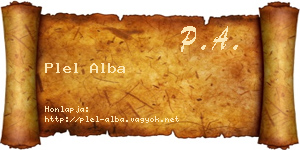 Plel Alba névjegykártya